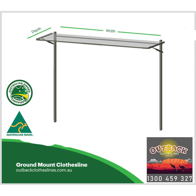 Urban Ground Mount Clothesline & Washing Line