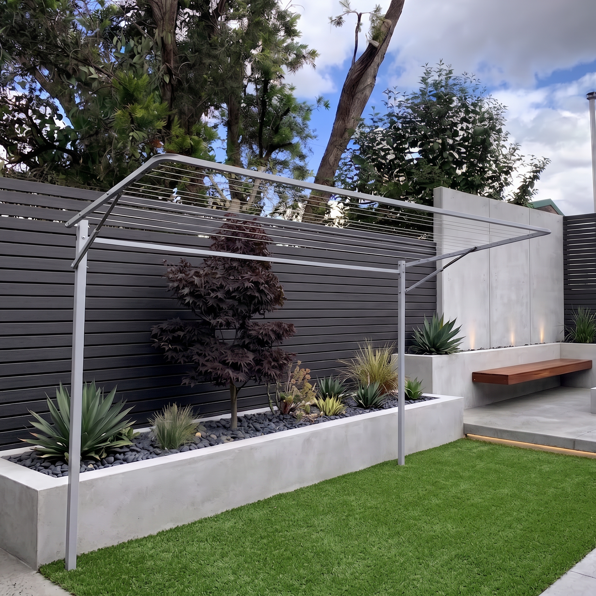 Urban Ground Mount Clothesline & Washing Line