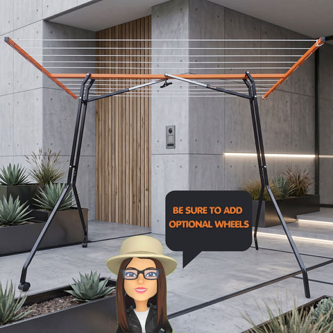 🧺Orange and Black PORTABLE CLOTHESLINE