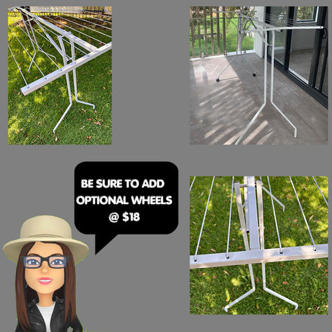 🧺PEARL OCEAN WHITE PORTABLE CLOTHESLINE