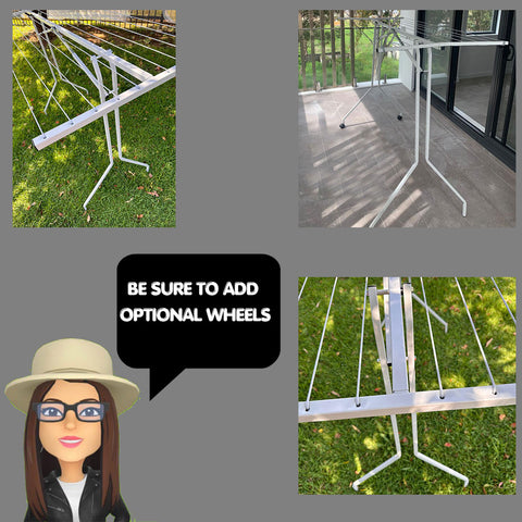 🧺PEARL OCEAN WHITE PORTABLE CLOTHESLINE