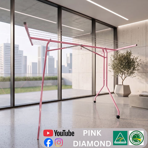 🧺PINK DIAMOND PORTABLE CLOTHESLINE