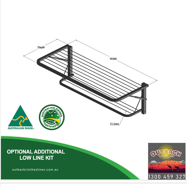WM Low Line Kit Add-On for Extra Space – Outback Clotheslines
