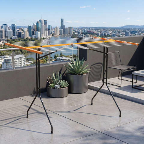 🧺Orange and Black PORTABLE CLOTHESLINE