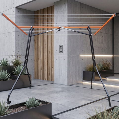 🧺Orange and Black PORTABLE CLOTHESLINE